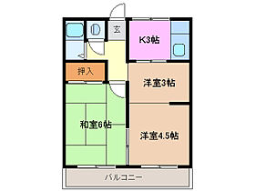 三重県桑名市新矢田１丁目（賃貸アパート2K・2階・34.71㎡） その2