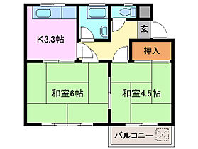 三重県三重郡川越町大字豊田（賃貸マンション2K・1階・34.65㎡） その2