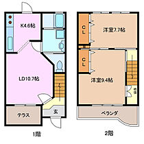 三重県桑名市野田４丁目（賃貸テラスハウス2LDK・1階・76.25㎡） その2