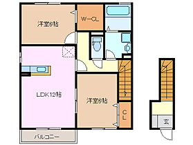 三重県桑名市大字桑部（賃貸アパート2LDK・2階・65.32㎡） その2