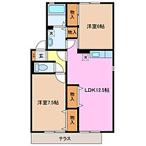 三重県桑名市藤が丘５丁目（賃貸アパート2LDK・1階・59.58㎡） その2