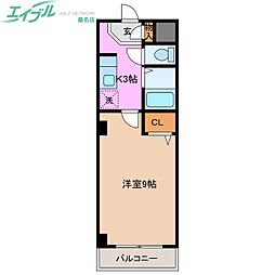 プリマベーラ 1Kの間取図画像