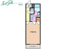 星見坂 1Kの間取図画像