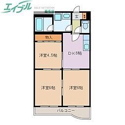 ルラージュ 3DKの間取図画像