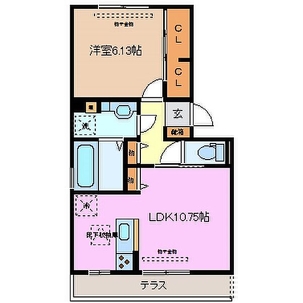 セジュール・マレ 102｜三重県桑名市大字江場(賃貸アパート1LDK・1階・44.21㎡)の写真 その2