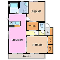 インビクタスＡ 202 ｜ 三重県員弁郡東員町大字六把野新田（賃貸アパート2LDK・2階・61.60㎡） その2