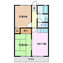 ボンボヤージIII 105 ｜ 三重県桑名市大字森忠（賃貸アパート2LDK・1階・48.00㎡） その2