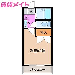 レオパレスブリリアント幸 2階/-