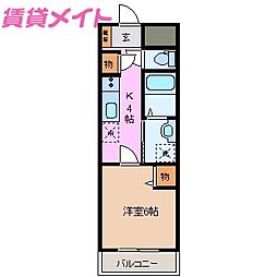 間取図画像 1K