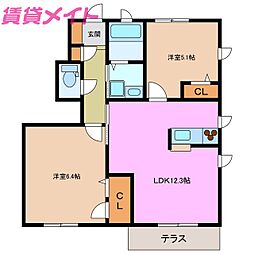 レガール北野B棟 1階