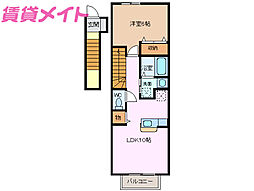 エピナール 1LDKの間取図画像