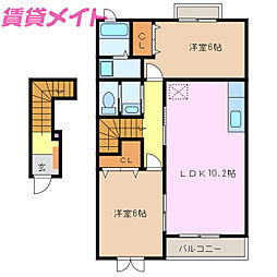 ビリーヴ 2LDKの間取図画像