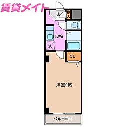 プリマベーラ 1Kの間取図画像