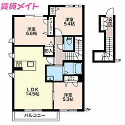 ハピネス 2階/-