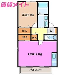 グランシャリオ 1LDKの間取図画像