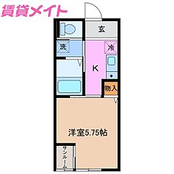 FOREST COURT NORTH 1Kの間取図画像