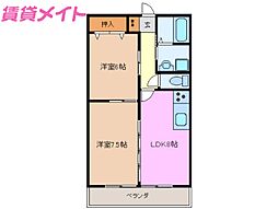 シャトレ桑名 2LDKの間取図画像