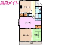 メゾンテラモト 3DKの間取図画像