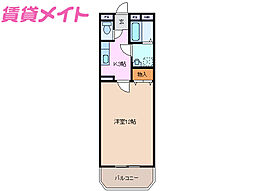 もと・サン稲場2 1Kの間取図画像