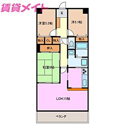 スペリア桑名一番館 3LDKの間取図画像
