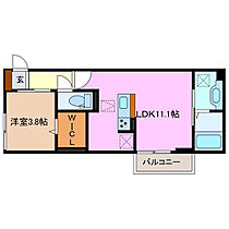 Ｄ－ｃｈａｍｂｒｅ松寺 108 ｜ 三重県四日市市松寺１丁目（賃貸アパート1LDK・1階・37.01㎡） その2