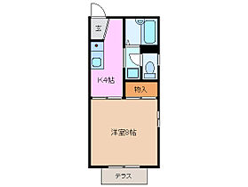 ブラウンシャトー 102 ｜ 三重県桑名市大字能部（賃貸アパート1K・1階・26.00㎡） その2