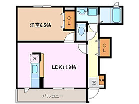 メゾン花水木　I 103 ｜ 三重県四日市市茂福町（賃貸アパート1LDK・1階・45.12㎡） その2