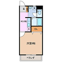 ウィステリアカルムタウンA棟 206 ｜ 三重県三重郡川越町大字亀須新田（賃貸アパート1K・2階・28.10㎡） その2