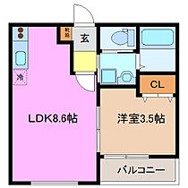 Ｒａｓｓｕｒｅｒ 201 ｜ 三重県四日市市東富田町（賃貸アパート1LDK・2階・28.39㎡） その2