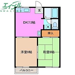 タウニーグリーンフィールド 2階/-