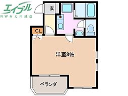 RiverFront 1Kの間取図画像