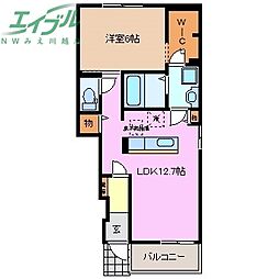 コンソラータ2 1LDKの間取図画像