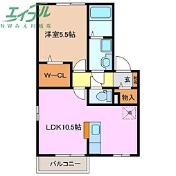 アメージングフラッツA 1LDKの間取図画像