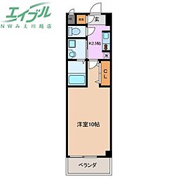 グレイスフル 1Kの間取図画像