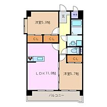 プリリアンスTAKEKOSHI　A 206 ｜ 三重県四日市市久保田２丁目（賃貸マンション2LDK・2階・56.70㎡） その2