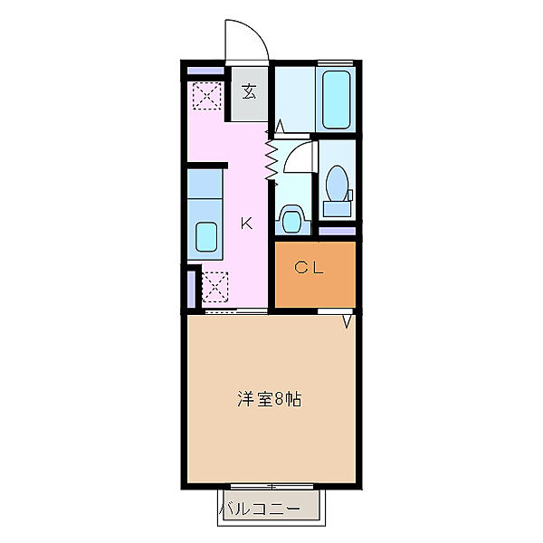 クレールカルチェ4 105｜三重県四日市市中川原３丁目(賃貸アパート1K・1階・30.27㎡)の写真 その2