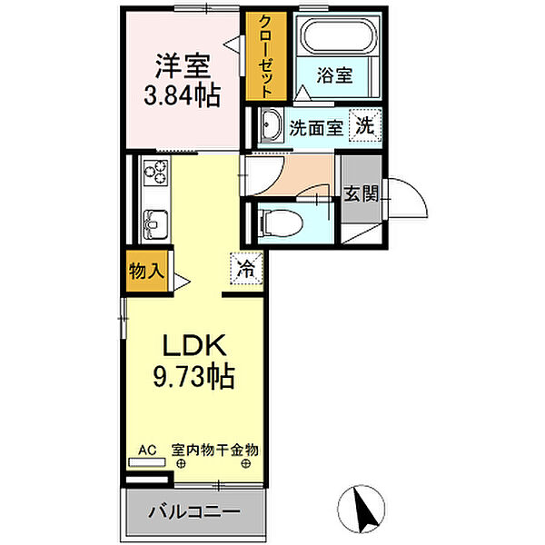 ルミエール 203｜三重県四日市市尾平町(賃貸アパート1LDK・2階・35.83㎡)の写真 その2