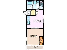 コーポ東日野 201 ｜ 三重県四日市市東日野１丁目（賃貸アパート1DK・2階・34.70㎡） その2