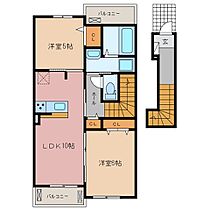 サンズ　アルモニー　Ｃ棟 202 ｜ 三重県四日市市ときわ４丁目（賃貸アパート2LDK・2階・56.23㎡） その2