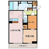 Ｄ-ｃｈａｍｂｒｅ北浜町　A 101 ｜ 三重県四日市市北浜町（賃貸アパート1LDK・1階・45.37㎡） その2