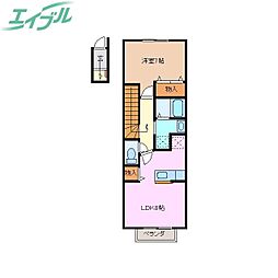 グリーンタウン弐番館 1LDKの間取図画像