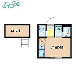 sourian・2 ワンルームの間取図画像