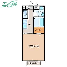 ファースト松本 1Kの間取図画像