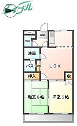 パークハイム 2LDKの間取図画像