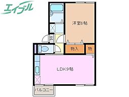 シャルムマスダ1A 1LDKの間取図画像