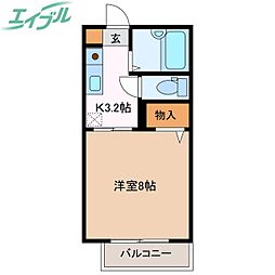 ステージア日永E 1Kの間取図画像