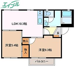 パラッツオ日永西 A棟 1階/-