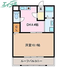 M'Sgrandage 1Kの間取図画像