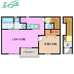 リーブルファイン赤堀 1LDKの間取図画像