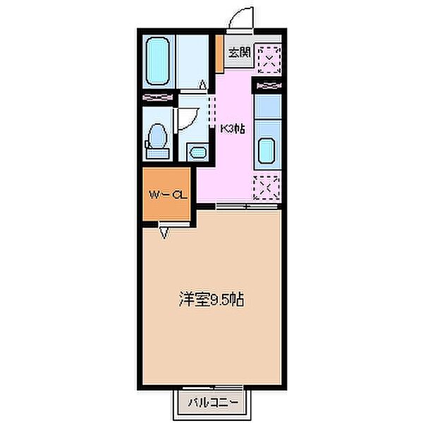 クレールカルチェ5 105｜三重県四日市市中川原３丁目(賃貸アパート1K・1階・30.50㎡)の写真 その2